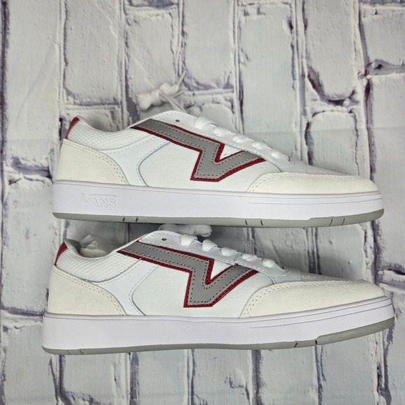 NWT Vans Lowland Cc Sport White Red Mid Grey Skate Shoes M 8.5/W 10 VN000BWBWRQ - Picture 5 of 9